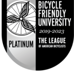 Bicycle Friendly University logo for Platinum level award. Award for 2019-2023.