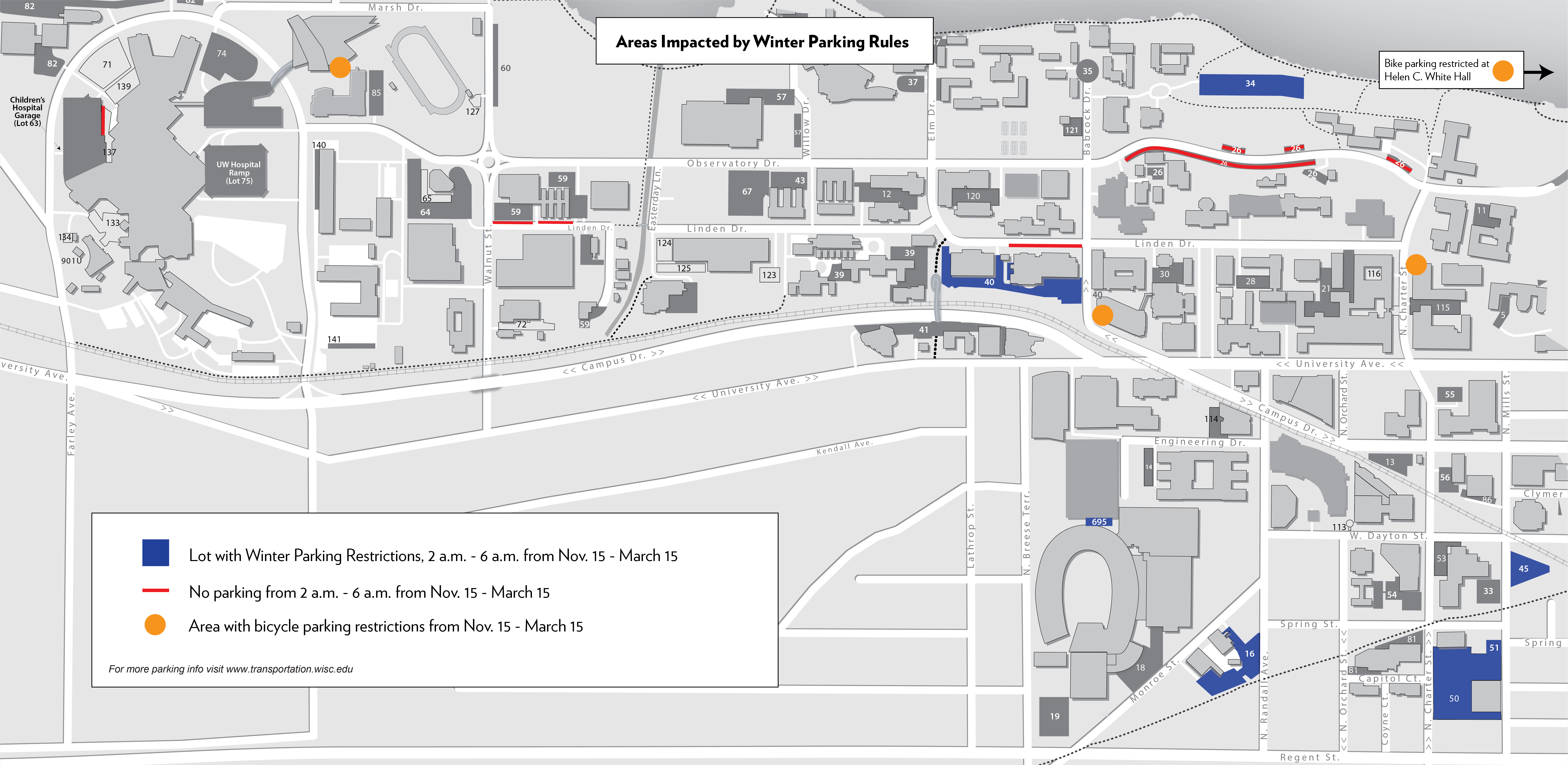 Map of areas with parking restrictions from Nov. 15 - March 15, 2 a.m. - 6 a.m.